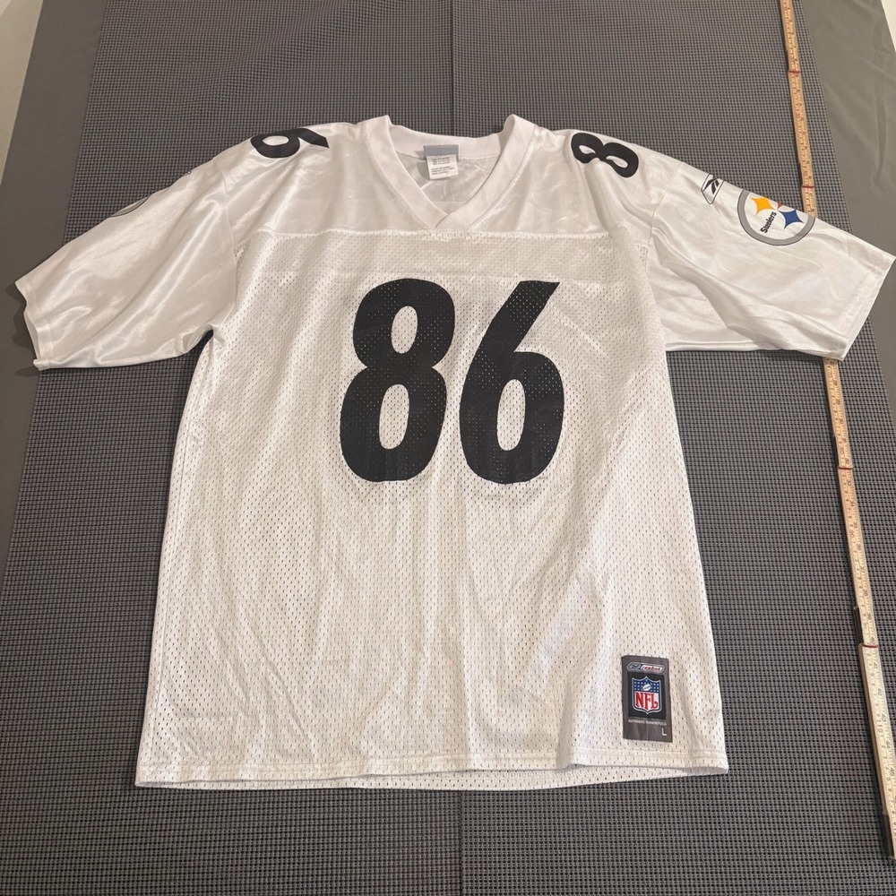 Reebok NFL Pittsburgh Steelers Hines Ward 86 Jersey Mens Large White R701A